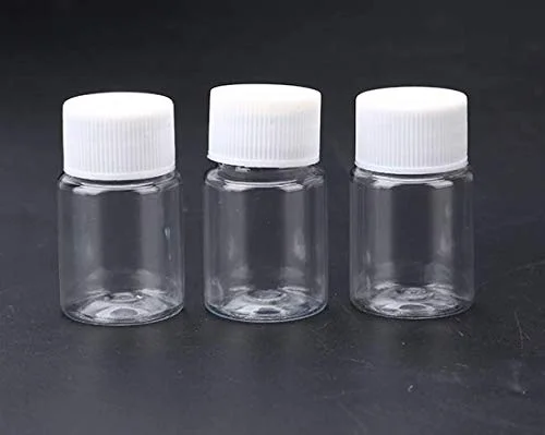 Empty plastic PET 30ml liquid medicine containers chemical solid powder pill bottle with screw cap
