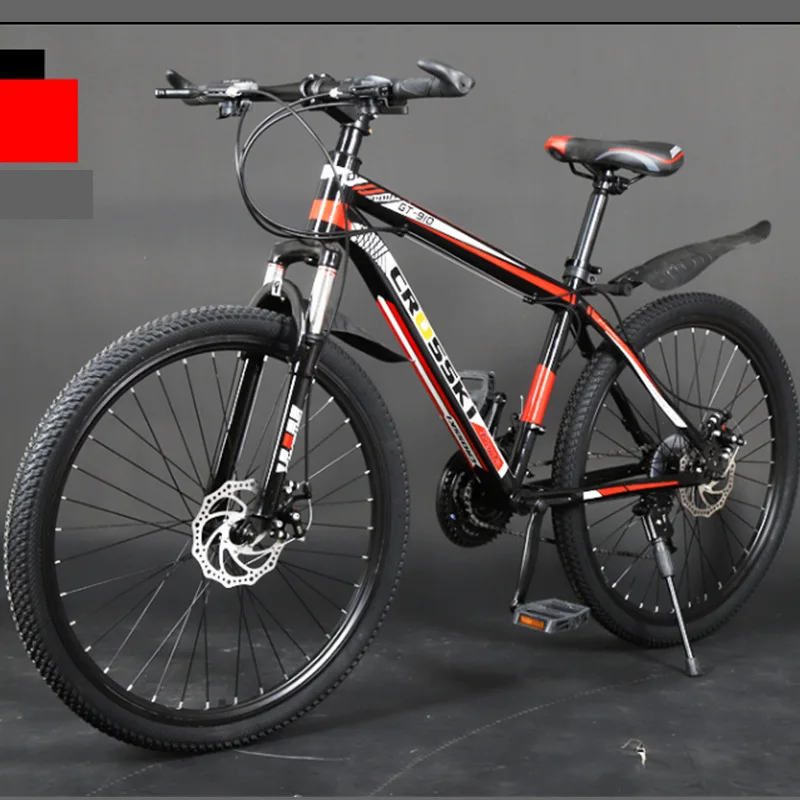 Factory wholesale adult mountain bike teenagers 26 24 inch variable speed double disc brake bicycle