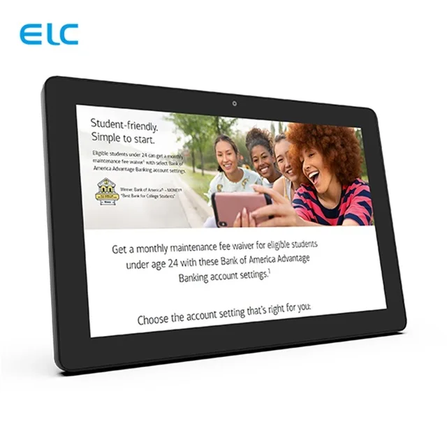 Wall mount indoor device 10.1 inch RK3288 capacitive touch screen POE RJ45  quad core Wi-Fi android poe tablet