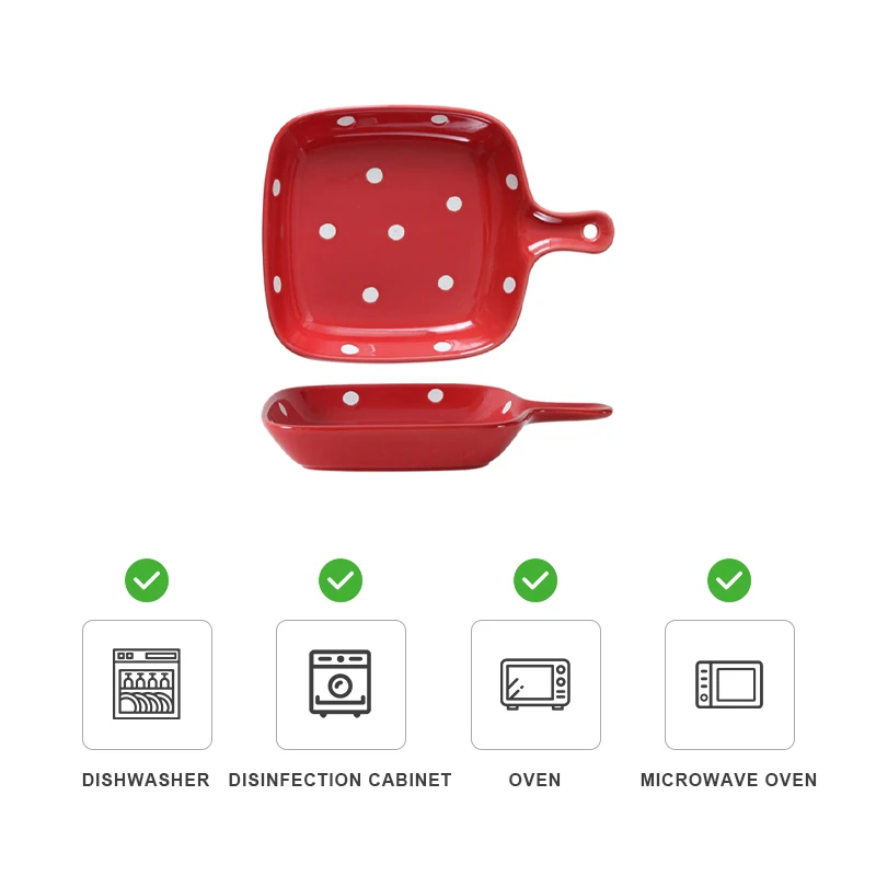 Customized Colors and Sizes Urban Fashion Ceramic Sauce  Dish single handle bowl tray