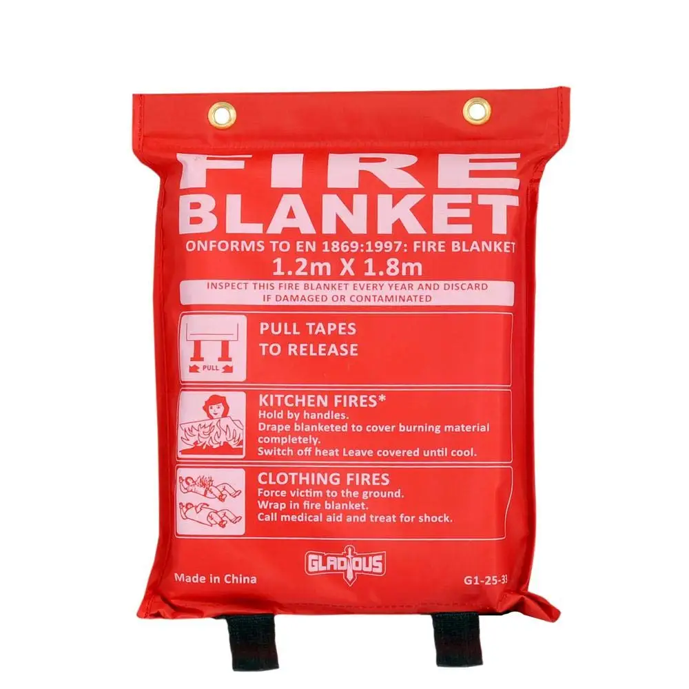 fire blanket home safety fighting extinguisher  fiberglass blanket 1800mm*800mm 1.5kg