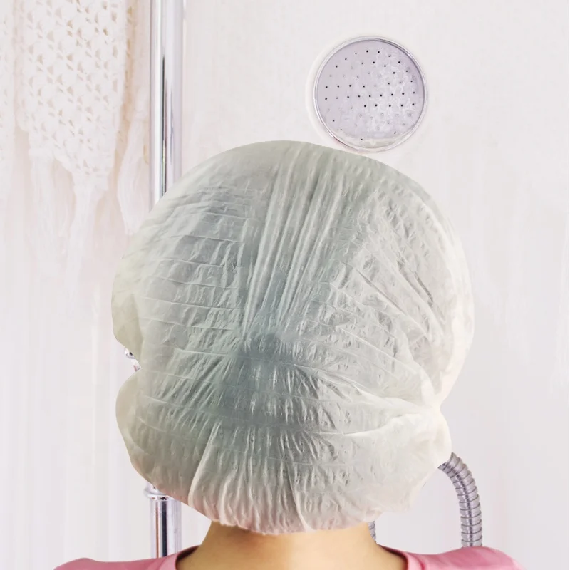 Wholesale Cheap biodegradable Waterproof Salon Hair Dry Processing Cap Custom PLA cornstarch Hair Cover Disposable Shower Caps