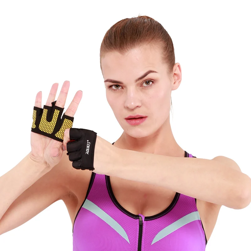 
Aolikes Gym Gloves Four Half Finger Power Weight Lifting Gloves 