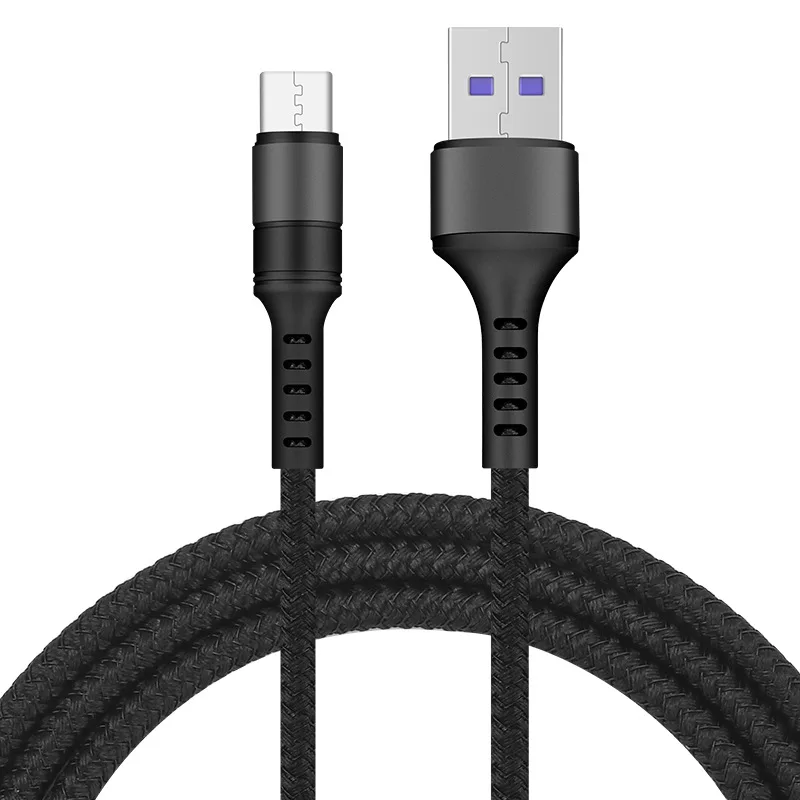 
Nylon Braided 5AMP Type-C Fast Charging Data Cable 