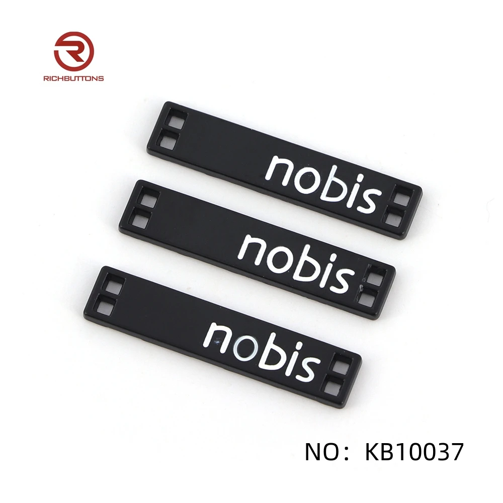 Manufacture Clothing Metal Tags Engraved Letters Plate Customized Badge Metal Labels