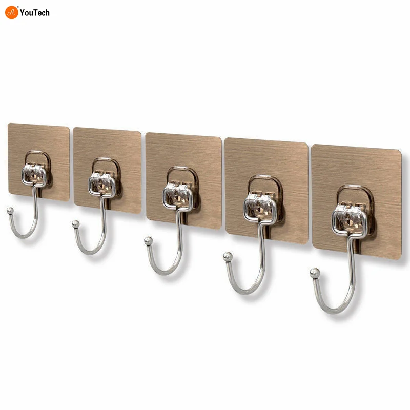 Multi-functional strong traceless large hook transparent drawing free punch stick hook