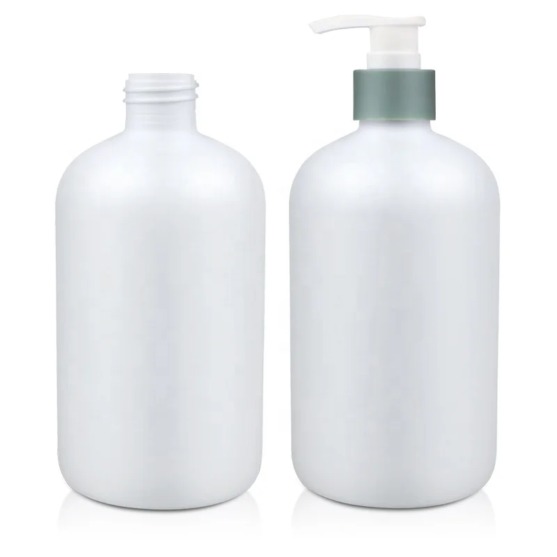 Idealpak Supplier Custom 500ml PE Pink Boston Round Plastic Bottle Wholesale Shampoo Lotion Plastic Bottles In Bulk