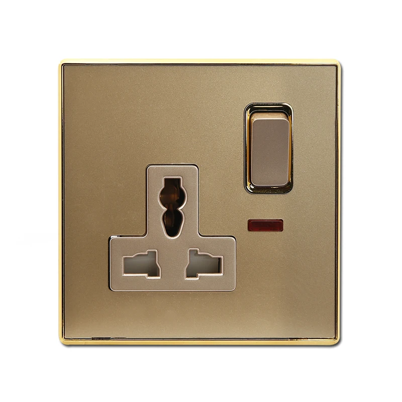 13A multi function socket with switch and neon electrical wall socket