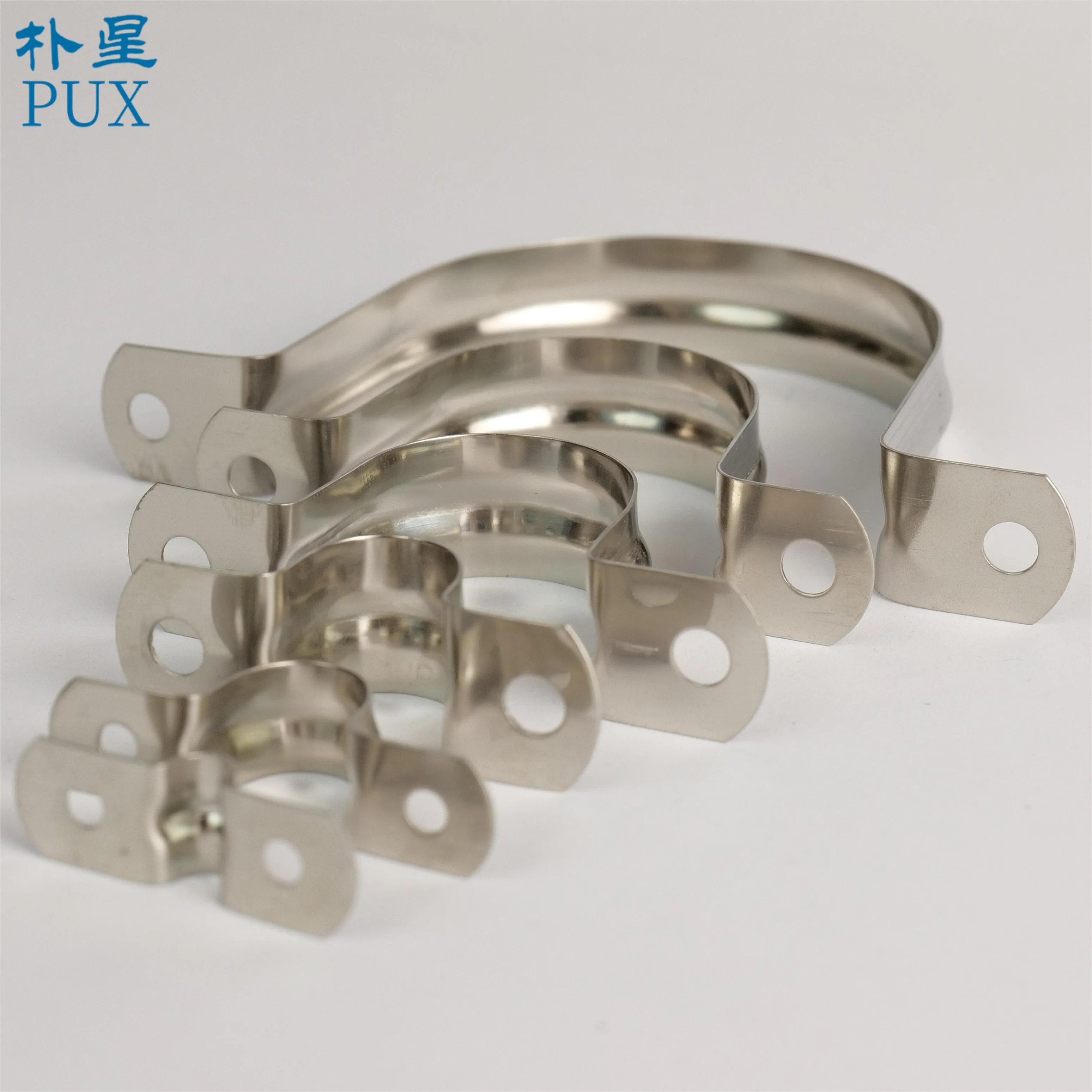 304  M60  Conduit Clamps Stainless Steel Two Hole Strap U Bracket Rigid Pipe StripCable Clamp Hanger