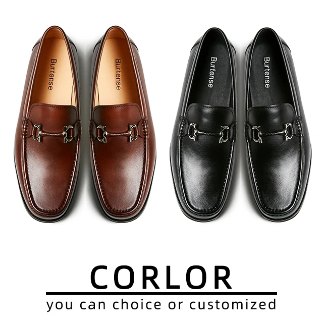 
Latest fashion driving shoes classic office official business dress loafers brown black shoes for mens leather loafers 