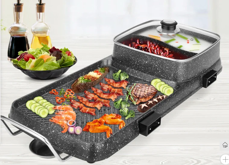 electric griddle with hot pot