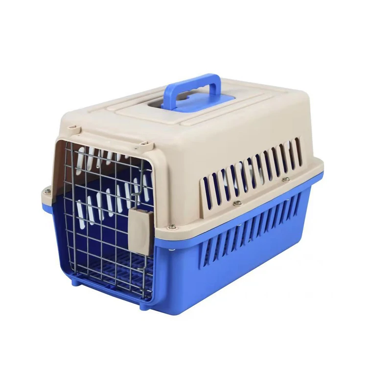 Pet Air Box Flight Transport Box Travel Carrier Cages Portable Cat & Dog Consignment Box With Handle