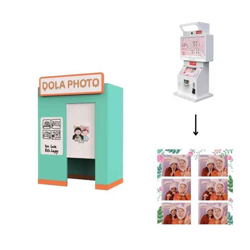 Best Price Quality Automatic Photo Booth Instant Photo Printing  Multi-Style  Cool Photo Booth
