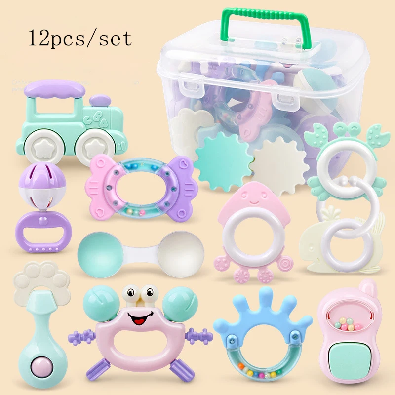 BPA Free Silicone Baby Rattle New Baby Rattle Toy For Kids Silicone Rattle Teething Toys For Babies