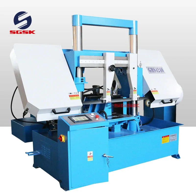 Double Column CNC Band Saw Machine GHS4250 for Metal Cutting