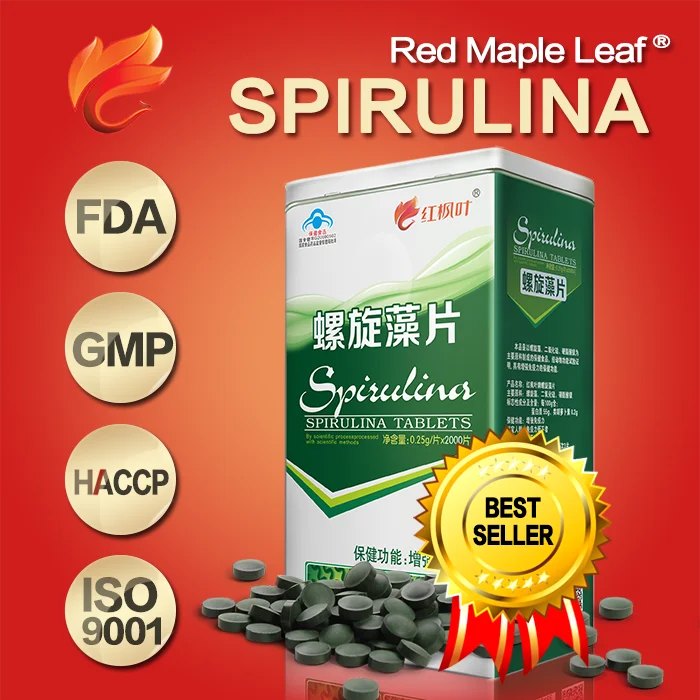 
Red Maple Leaf Producing Natural Chlorella Spirulina Tablets 