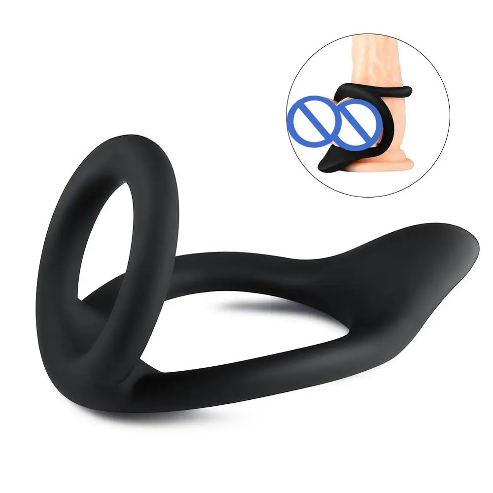 LEVETT Men Sex Toys Erotically Shaped Delay Ejaculation Cock Ring Silicone Rubber Male Products