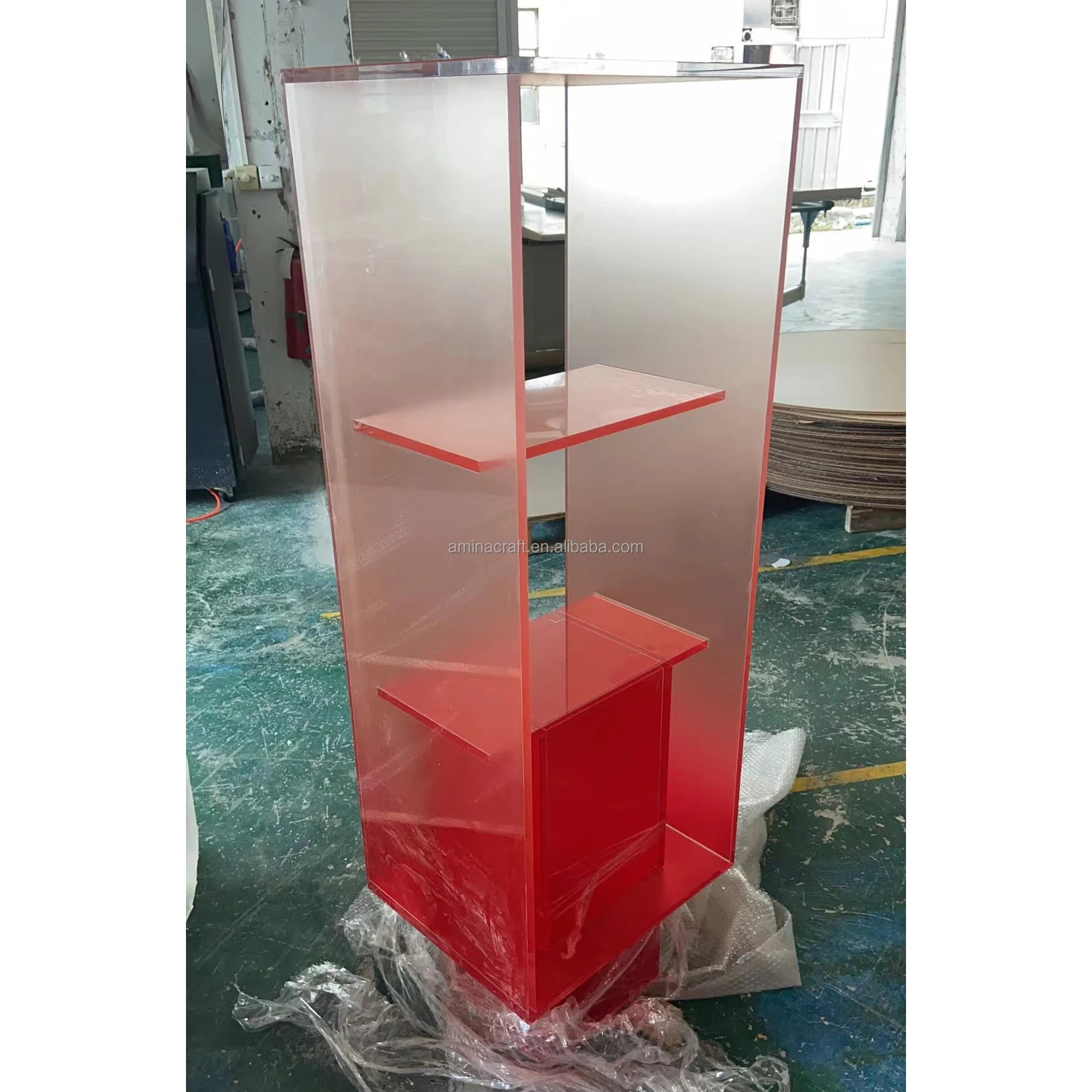 Amina Craft Wholesale  Custom Acrylic Display stand multiple layers logo printing display stand