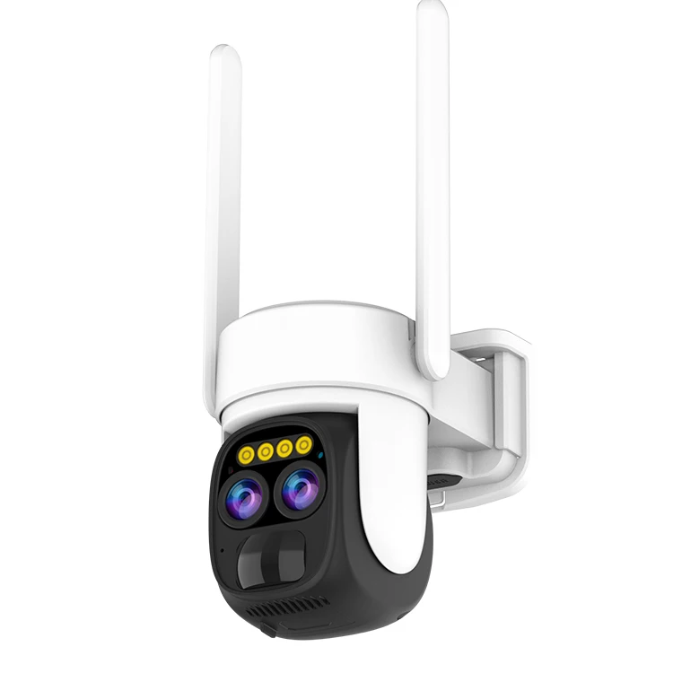 PIR Wi-Fi камера безопасности с двойным объективом 10000 мАч батарея водонепроницаемая уличная видеонаблюдения функция Зума