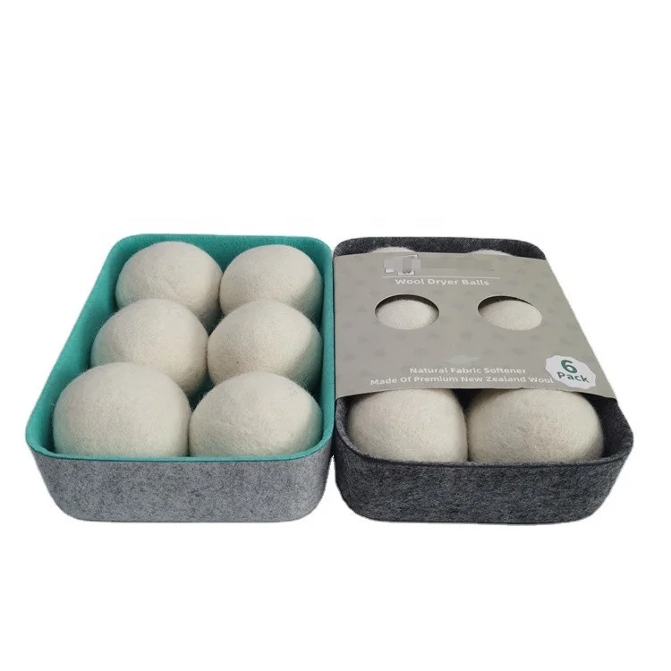 Оптовая продажа шерстяных сушильных шариков YUJIN 6 упаковок в фетровую коробку