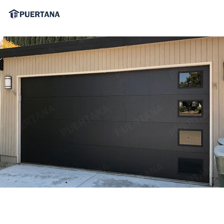 Overhead Sandwich Panel Insulated Sectional Garage Doors Remote Control Swift Roll Up  Stainless Steel Garage Door
