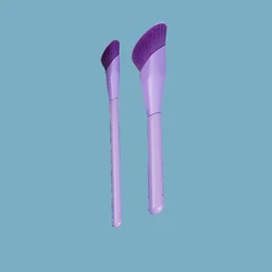 New Arrival 2pcs Wooden Handle Diamond Shape Ferrule Makeup Brush Smudge Brush Set Portable Custom Logo
