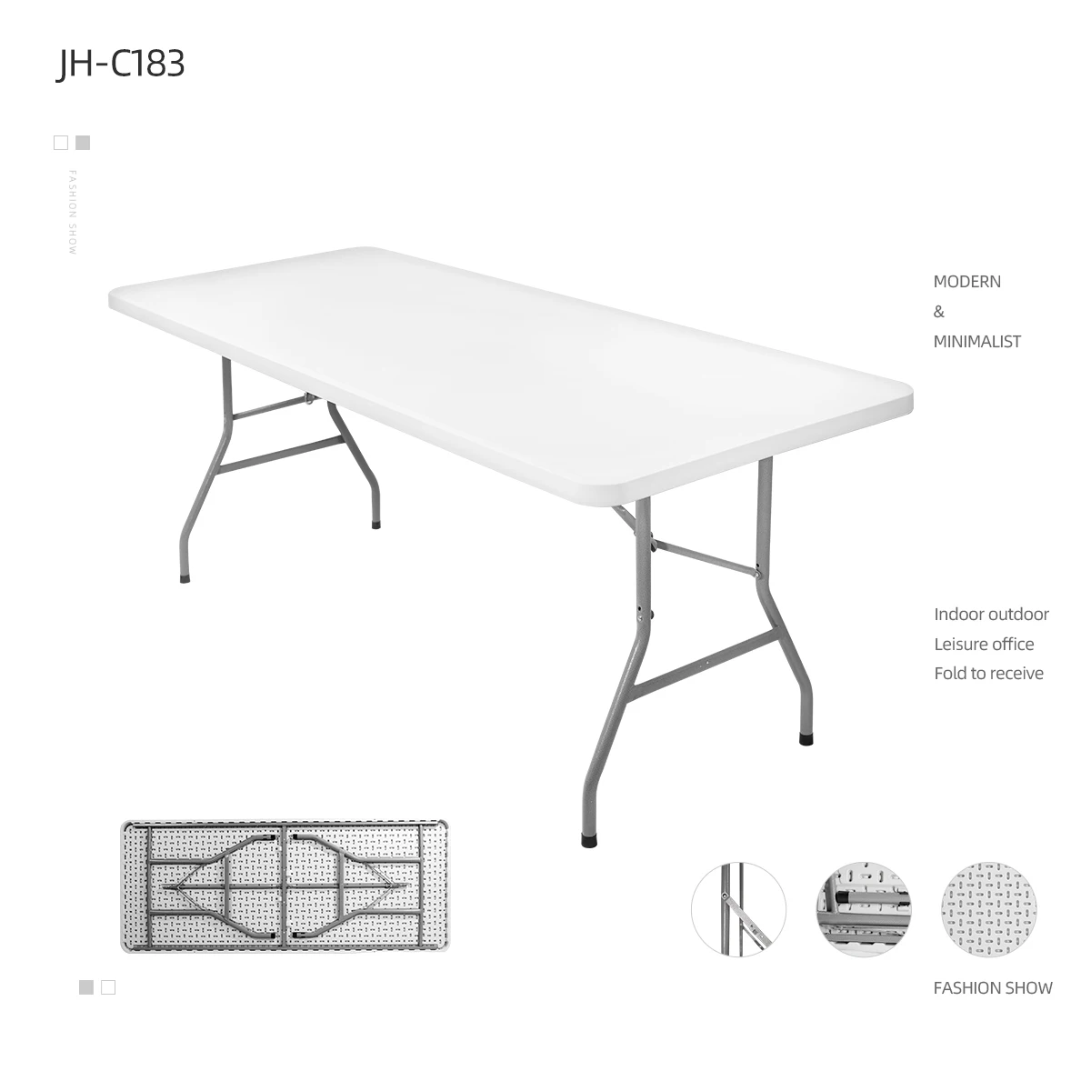 outdoor garden furniture portable plastic party picnic banquet mesa plegable foldable table dining camping folding table