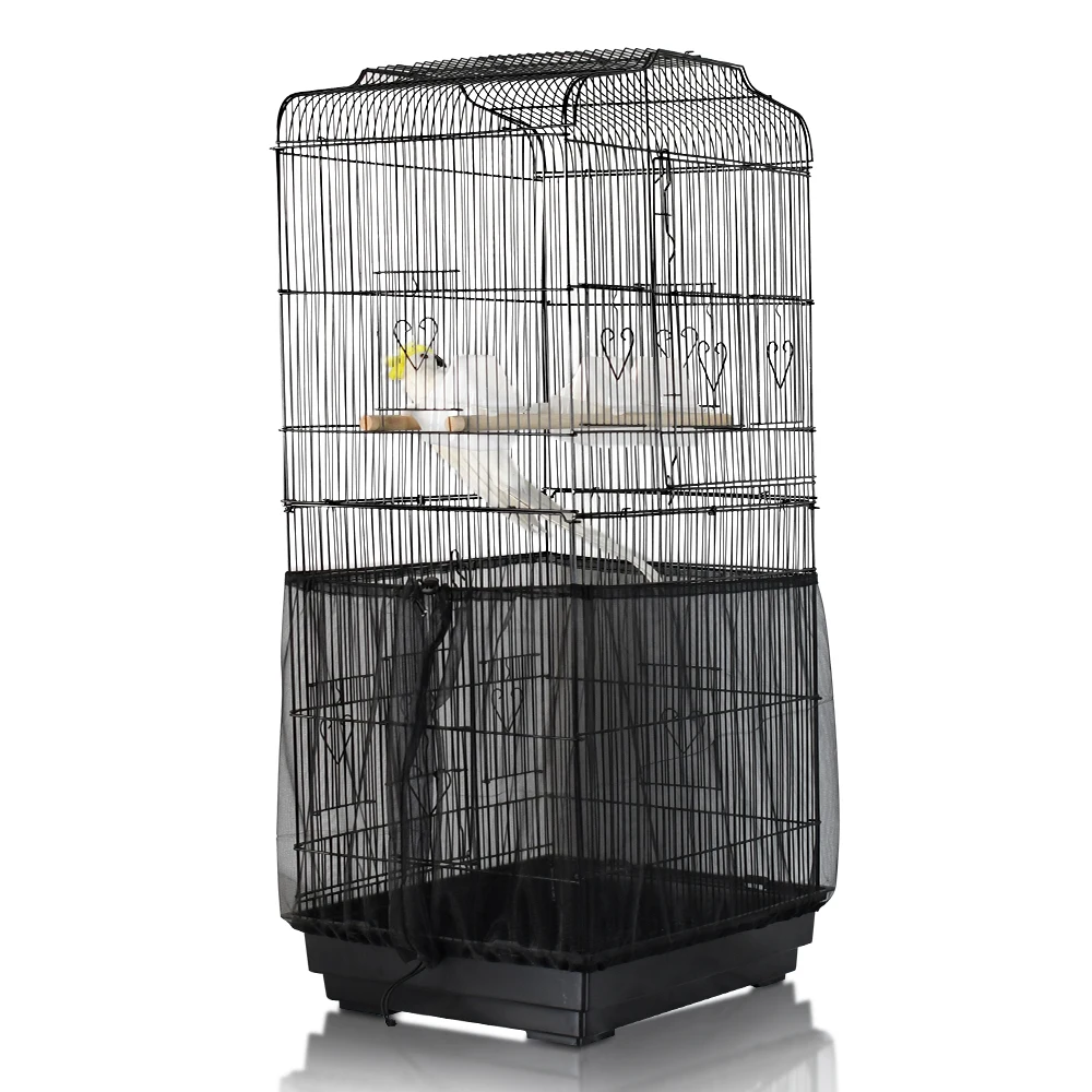 Top Selling OEM Bird Cage Cover Seed Catcher Birdcage Nylon Mesh Net Cover Skirt Guard