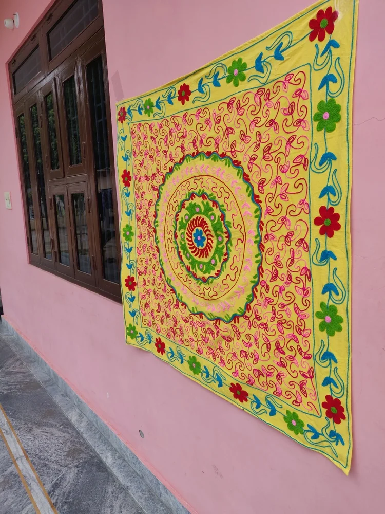 Cotton Embroidered Table Cover Kitchen Table Covers Handmade Beautiful Suzani Table Cover Indian Cotton