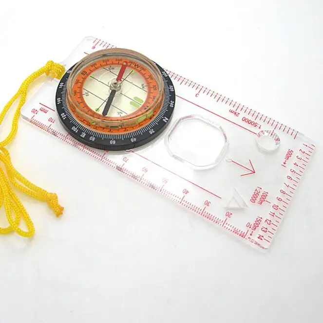 360-degree teaching map measuring compass with scale