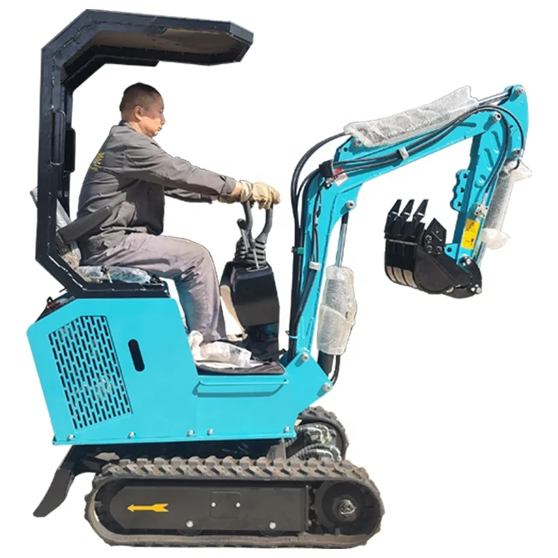 E.P High Quality Free Shipping EPA CE Best Towable Backhoe Gasoline Engine Earth-Moving Machinery 1 Ton Mini Digging Equipment