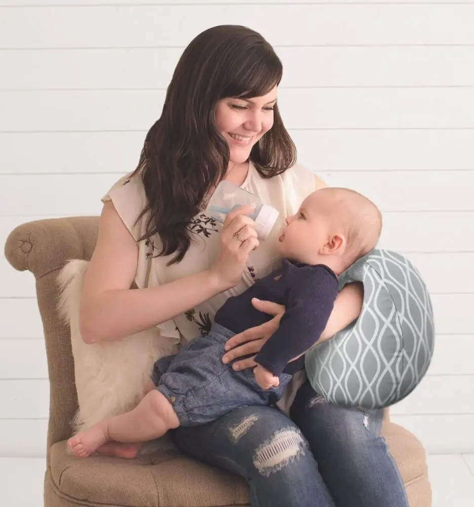 Breastfeeding and bottle feeding pillow and positioner infant baby nursing pillow