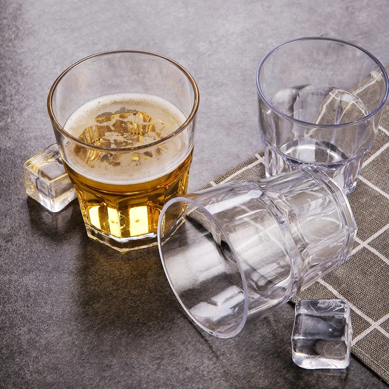 Wholesale Drinking Plastic Whisky Glass Wine Glasses Beer Juice Acrylic Cups in Bulk