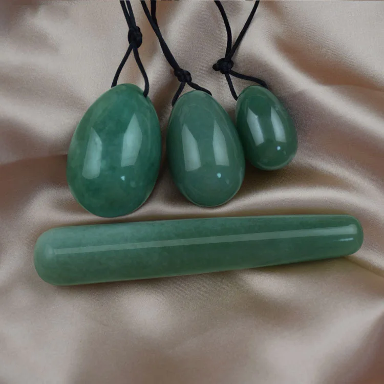 4PCS Sexy Natural Rock Stone Gemstone Rose Quartz Amethyst Aventurine Crystal Vaginal Massage Yoni Egg