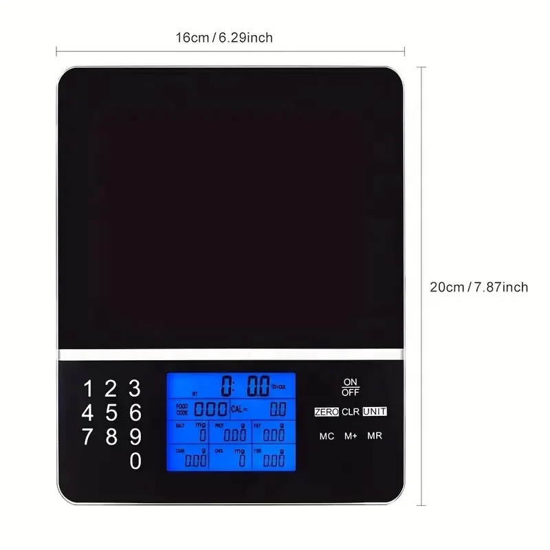 Canny Calculate Protein Cholesterol Fat Calories Electronic kitchen Nutrition Food Scale With Nutritional Calculator