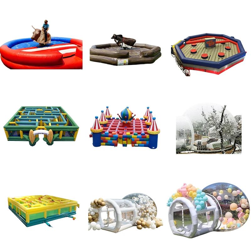 XZ OEM ODM Outdoor Adult Sport Games Inflatable Water 5K Race Bouncer Obstacle Course Slide Bounce House