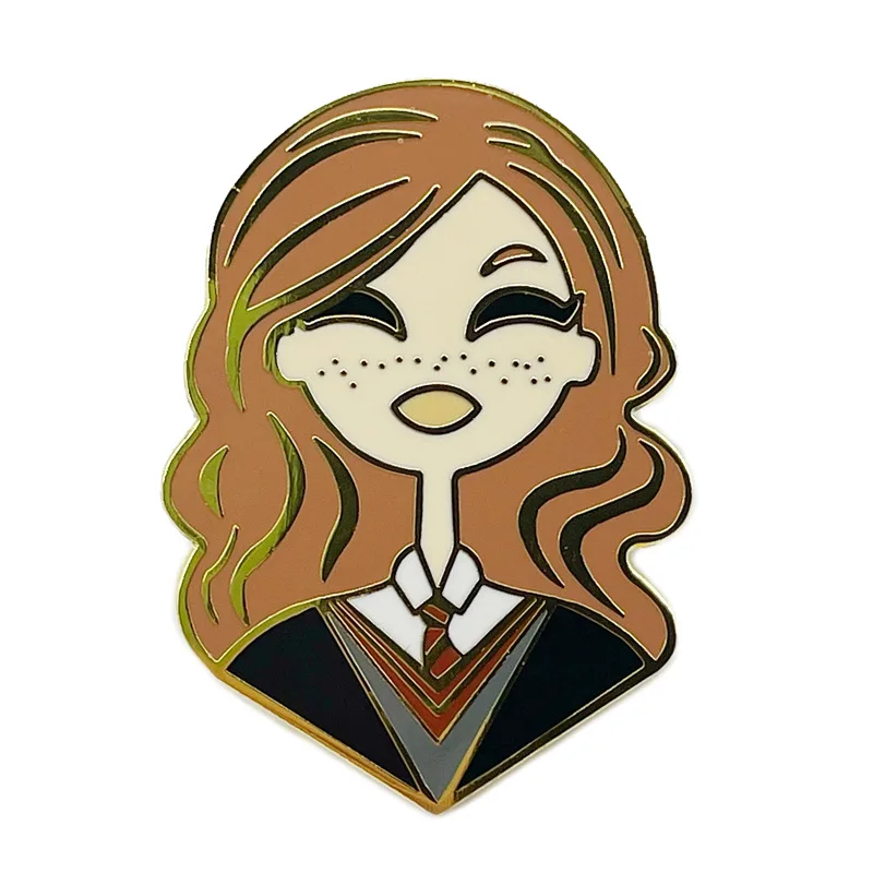 custom girl power enamel metal pin cartoon anime pin hat pins
