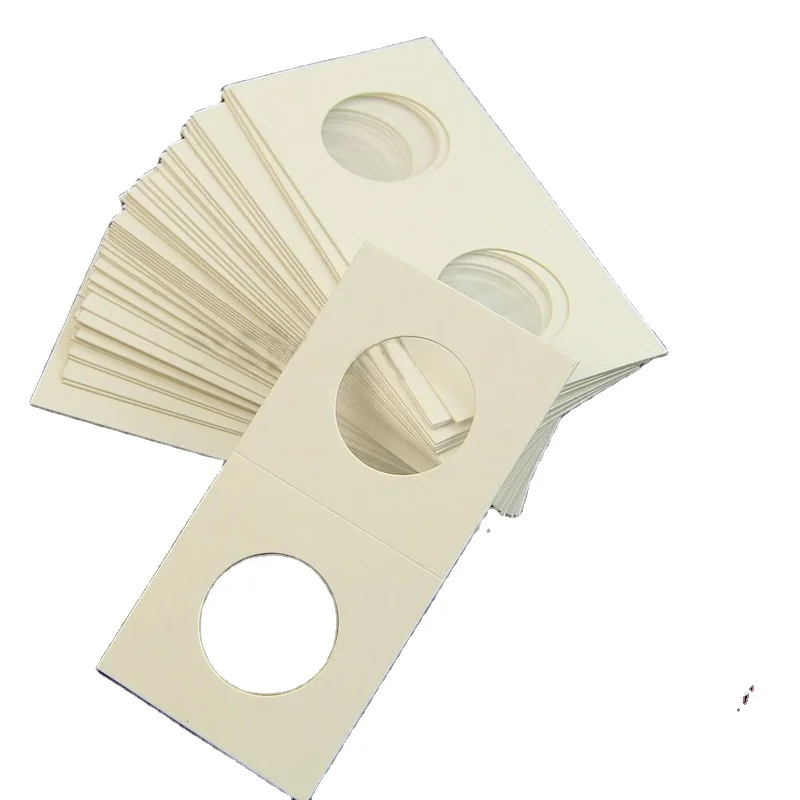 
Factory direct high quality coin cardboard polyester film flip holder cardboard coin 
