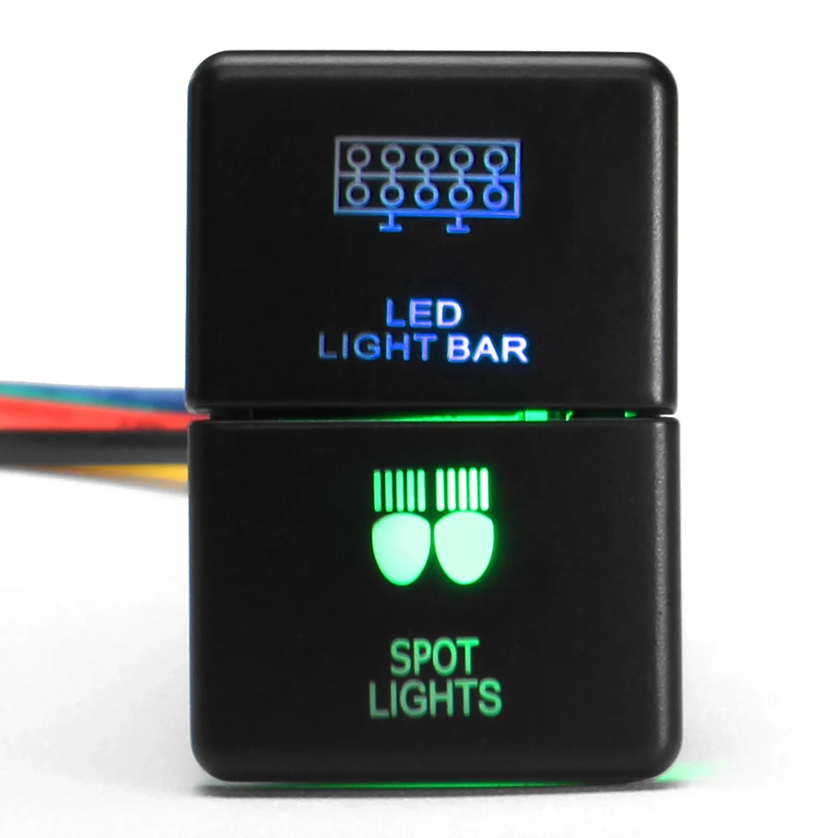 high quality led light dual push button switch for Land cruiser Hilux Prado Hiace Corolla oem
