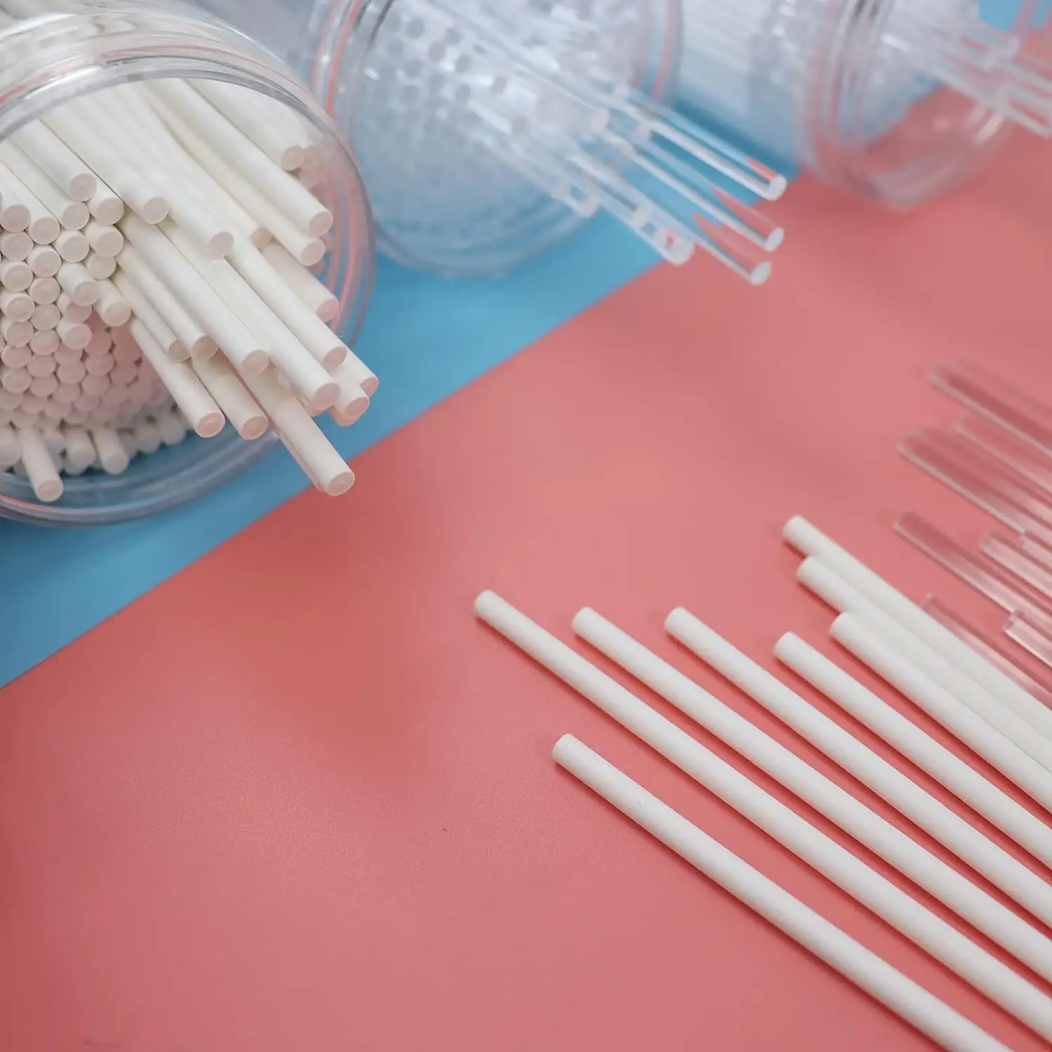 White Paper Lollipop Sticks 3 4 6 Inch for Lollipop Cake Pops and Candy 100 Count