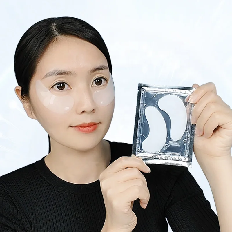 Vegan Skin Care Under Eye Gel Pads Private Label Hydrogel White Crystal Collagen Moisturizing Anti-Wrinkle Collagen Eye Mask