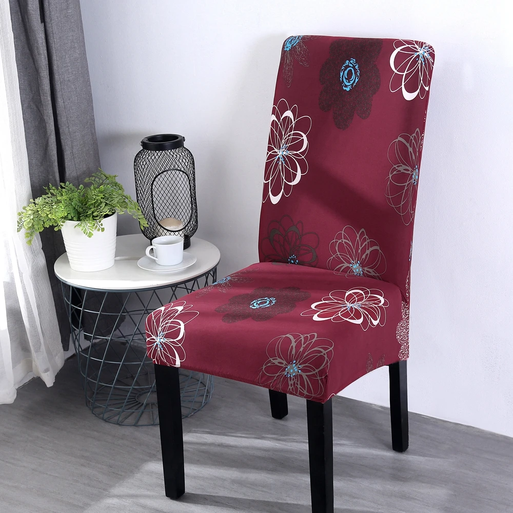 Soft Spandex Fit Stretch Printed Magic Cube Pattern Chair Cover for Living Room