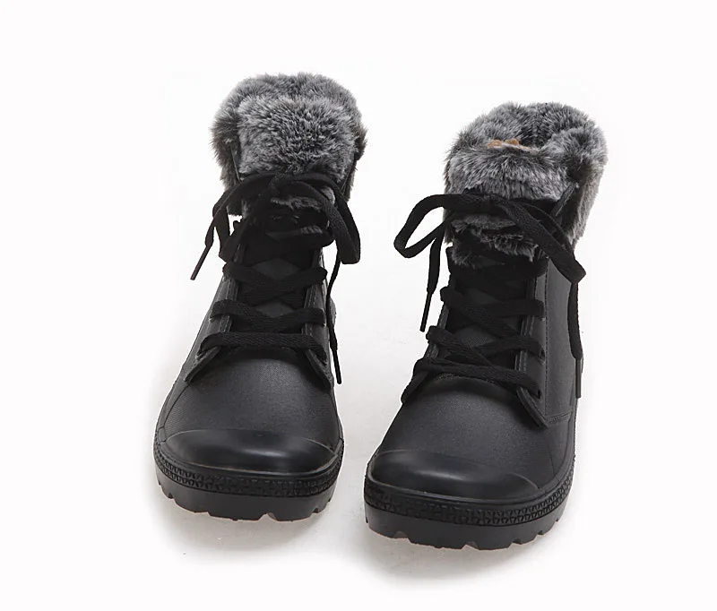 women ladies pvc dripdrop adult jerry colorful causal winter fur rain proof anti slip martin shoes for sale