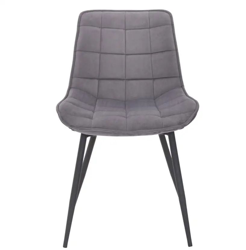 Factory Cheap Modern Leisure Furniture Armrest Velvet Dining Living Room Chair with Black Legs