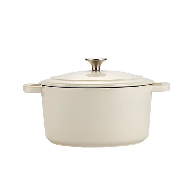 New arrival wholesale 10/24cm household cast iron enamel cooking soup stock casseroles pot dutch oven cookware with lid