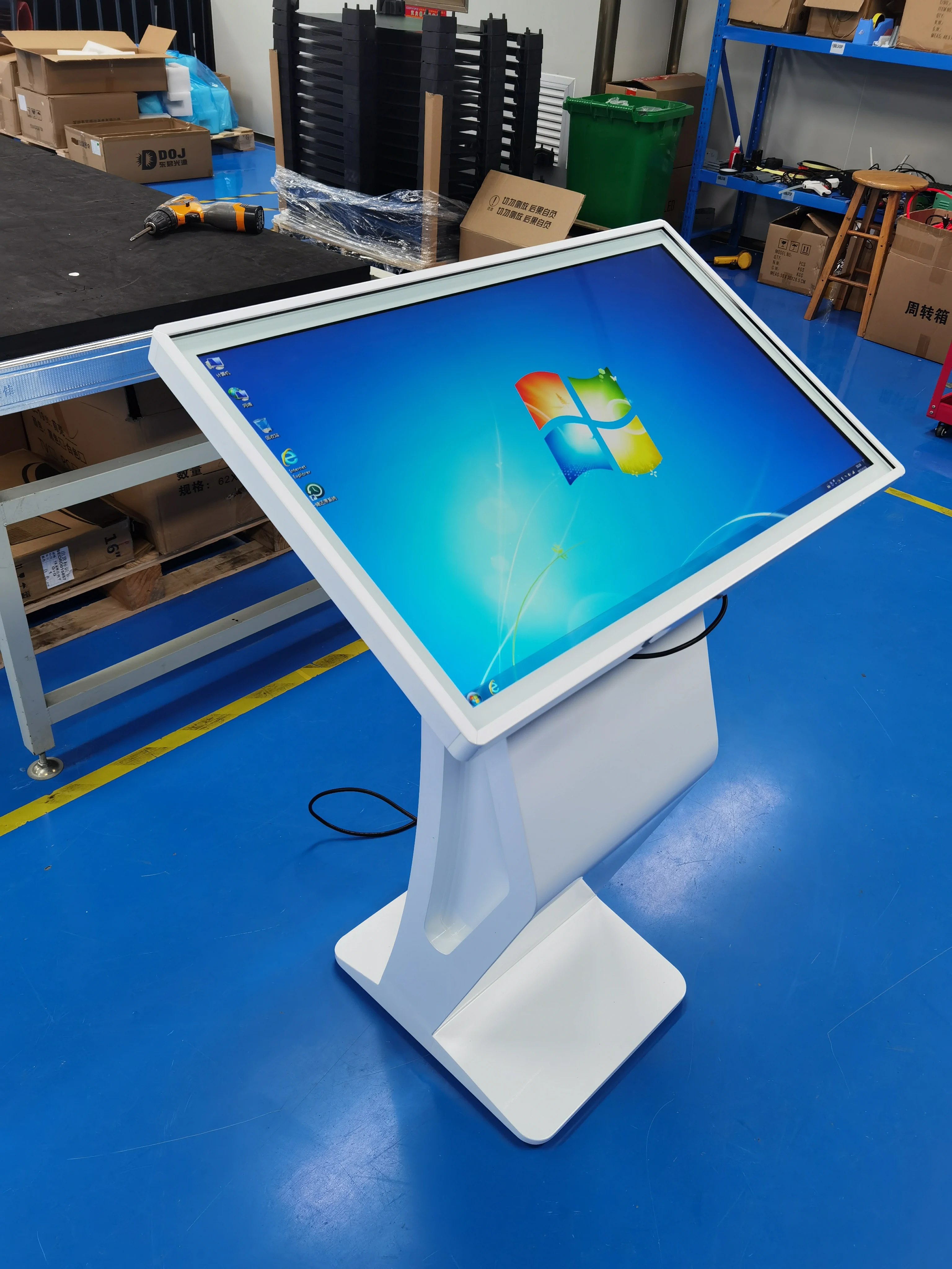 FVASEE Floor Stand Kiosk 32 43 55 Inch LCD HD Display Android Interactive Tablet Touch Screen Video Signage