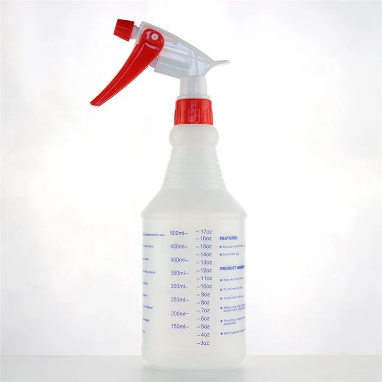 Factory stock 750ml spray cleaner bottle hand button spray gun bottle home cleaner bottles