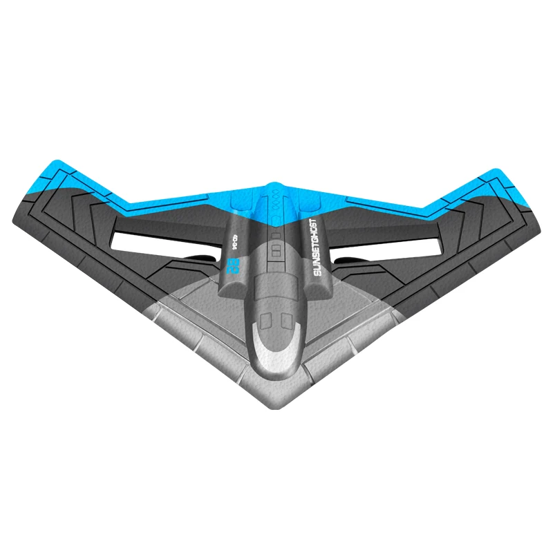 Bemay Toy 2.4GHz Radio Control Aircraft 2CH Remote Ghost Airplane Indoor and Outdoor Playing Glider for Kids