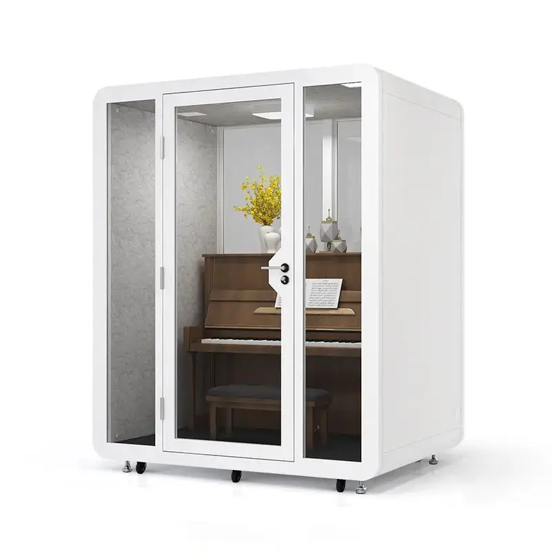Outdoor Modern Soundproof Glass Multi-functional Telephone Booth Mobile Office Pod