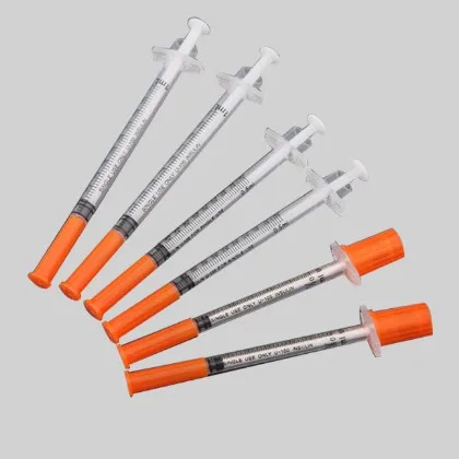 Disposable Medical Plastic Sterile 1ml Syringe With Fixed Needle CE Approved for Hospital